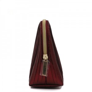 Red PU Bag for Cosmetic with zipper