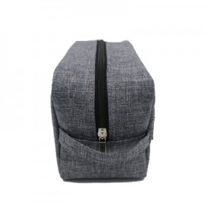Grey Nylon Bag with zipper