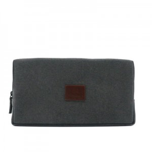 Natural Grey Nylon Bag with zipper