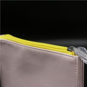 Pink PU Bag with zipper