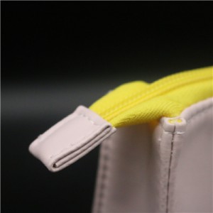 Pink PU Bag with zipper