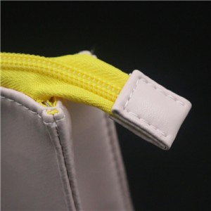 Pink PU Bag with zipper