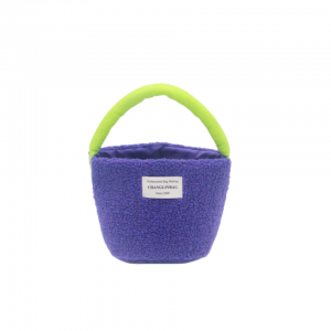 Fashion Purple Lamb Wool Bucket Polyester Handl...