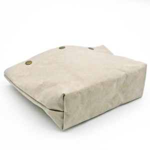 Custom Make up Bag Eco-friendly Clear Kraft paper Travel and Daily Cosmetic Bag