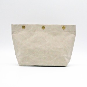 Custom Make up Bag Eco-friendly Clear Kraft paper Travel and Daily Cosmetic Bag