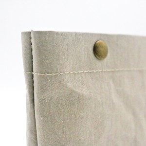 Custom Make up Bag Eco-friendly Clear Kraft paper Travel and Daily Cosmetic Bag