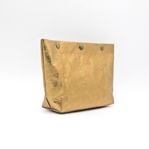 Custom Make up Bag Eco-friendly Clear Kraft Paper Travel and Daily Cosmetic Bag