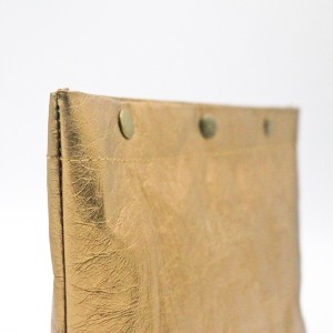 Custom Make up Bag Eco-friendly Clear Kraft Paper Travel and Daily Cosmetic Bag