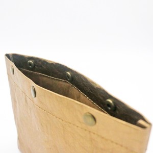 Custom Make up Bag Eco-friendly Clear Kraft Paper Travel and Daily Cosmetic Bag
