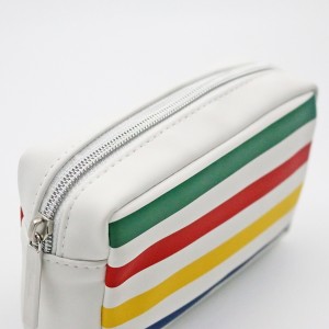 Travel Makeup Bag Small PU Vegan Leather Cosmetic Pouch Waterproof Toiletry Bag