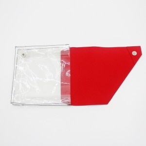 Customized logo PVC PU waterproof Black & Red color small cosmetic bag makeup bag