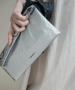 Eco-friendly Black Dupont Tyvek Paper Flat Pouch