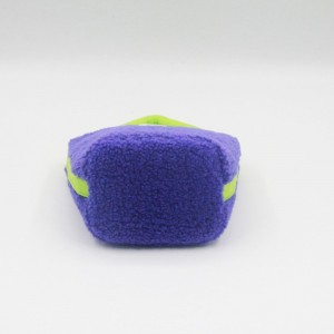 Fashion Purple Lamb Wool Bucket Polyester Handle Bag