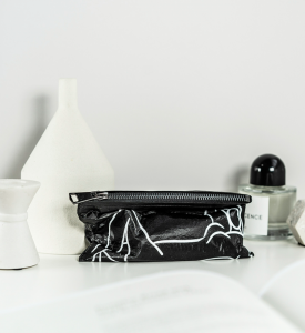 Eco-friendly Black Dupont Tyvek Paper Flat Pouch