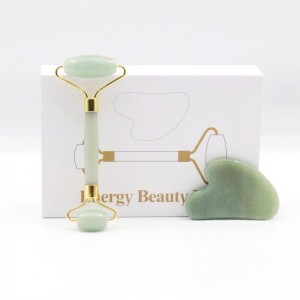 Hot Selling New Gua Sha board Green Massage Stone Jade Guasha Stone Massage Tool Set