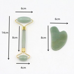Hot Selling New Gua Sha board Green Massage Stone Jade Guasha Stone Massage Tool Set