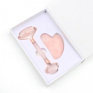 Hot Selling New Gua Sha board Pink Massage Stone Rose Jade Guasha Stone Massage Tool Set