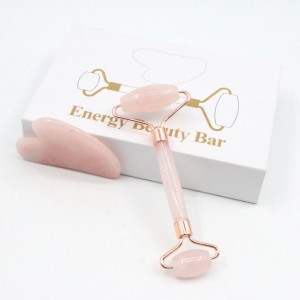 Hot Selling New Gua Sha board Pink Massage Stone Rose Jade Guasha Stone Massage Tool Set