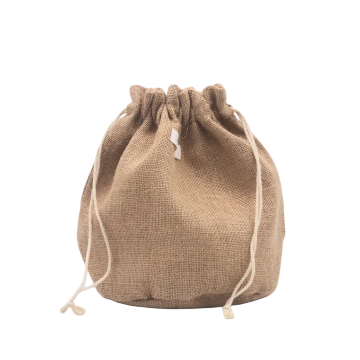 Eco-friendly Jute Drawstring Bag Medium Size Burlap Sheer String Bag Custom Logo Sustainable Jute Drawstring Bag