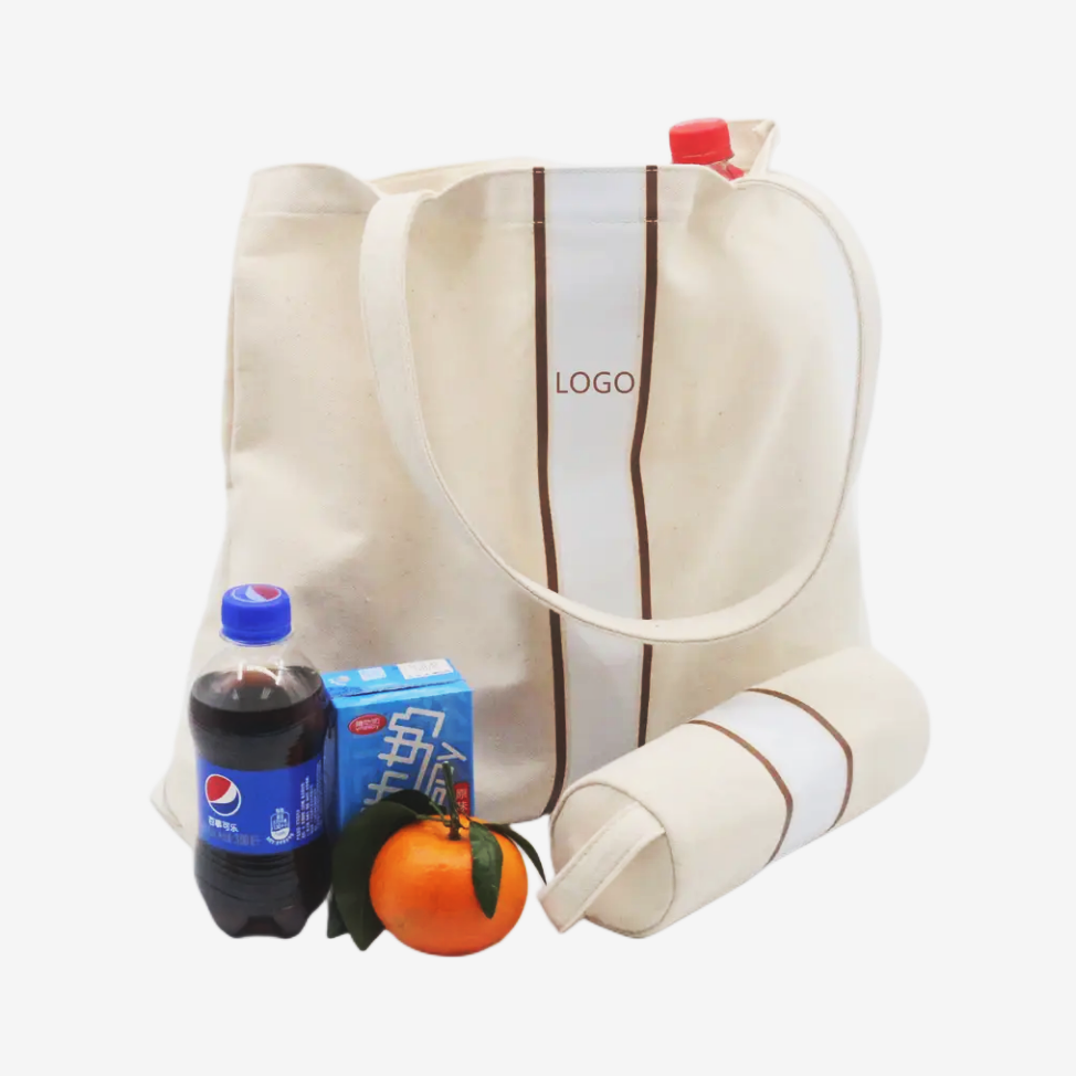 OEM ODM New Beige Eco-friendly Durable Canvas Shopping Tote Bag Large Capacity Custom Logo Cotton Canvas Bag