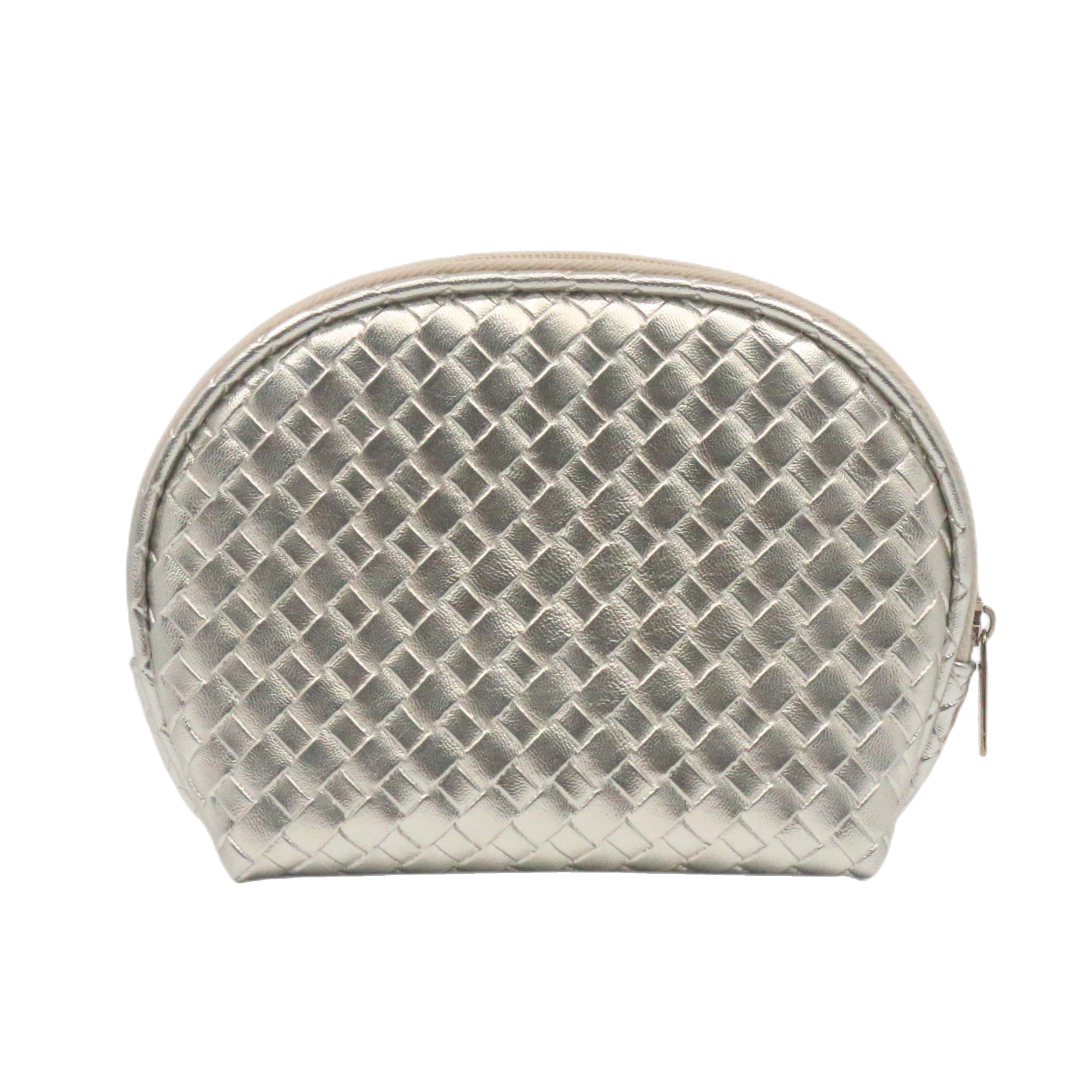 Small Golden PU Promotional Makeup Pouch Wholesale Bulk Faux Leather Waterproof Cosmetic bag