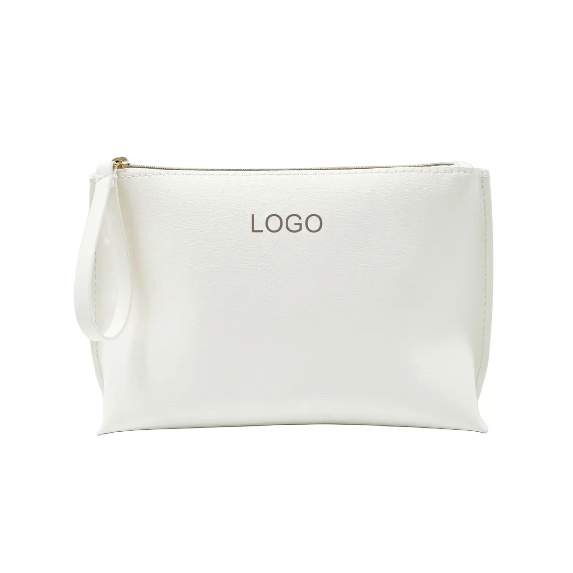 Designer Unique White Golden PU Stitching Ladies Clutch Purse Water-based PU Women Wristlet Zipper Pouch Daily Use Clutch Bag