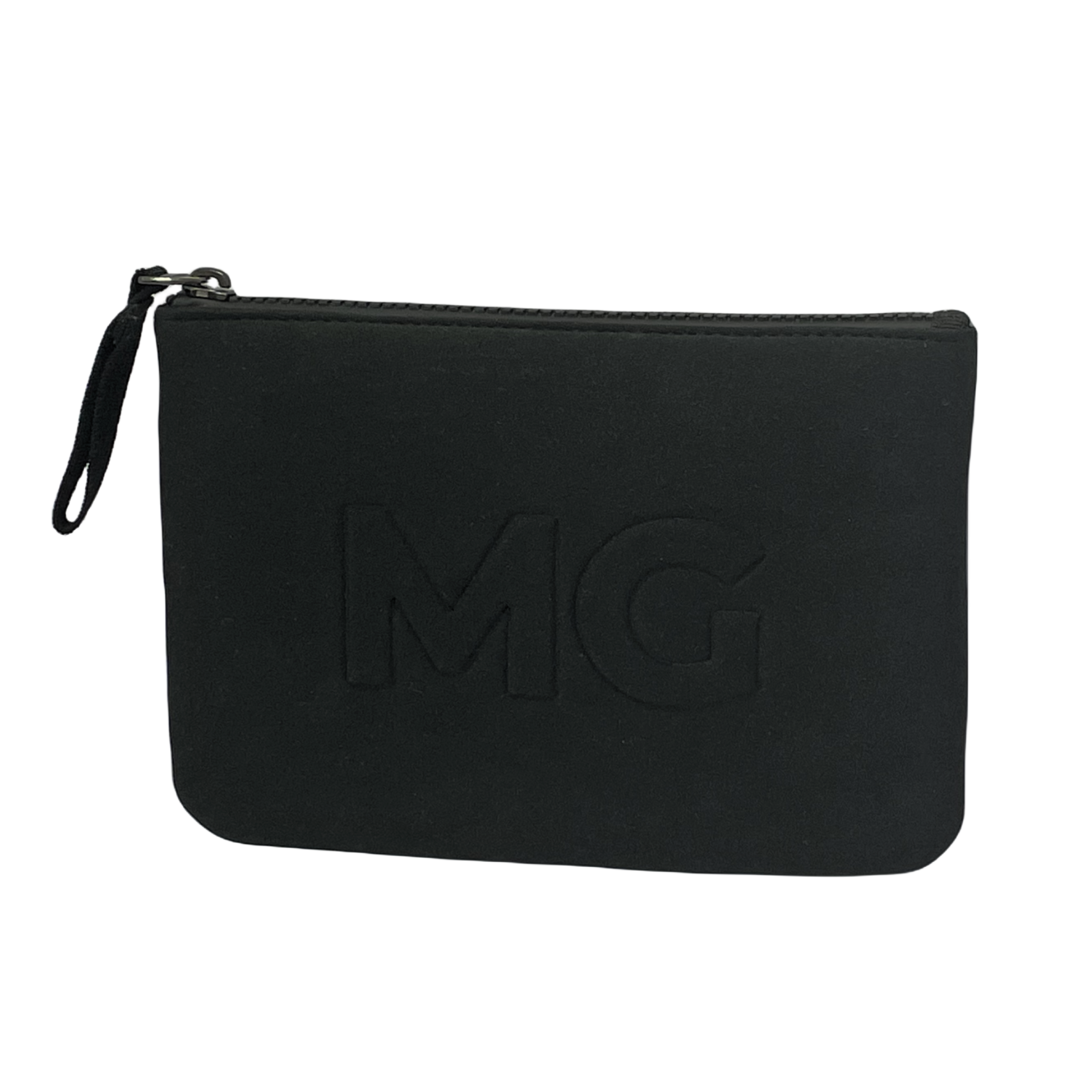 Wholesale Bulk Waterproof Black Neoprene Embroidery Custom Logo Cosmetic Pouch Makeup Bag
