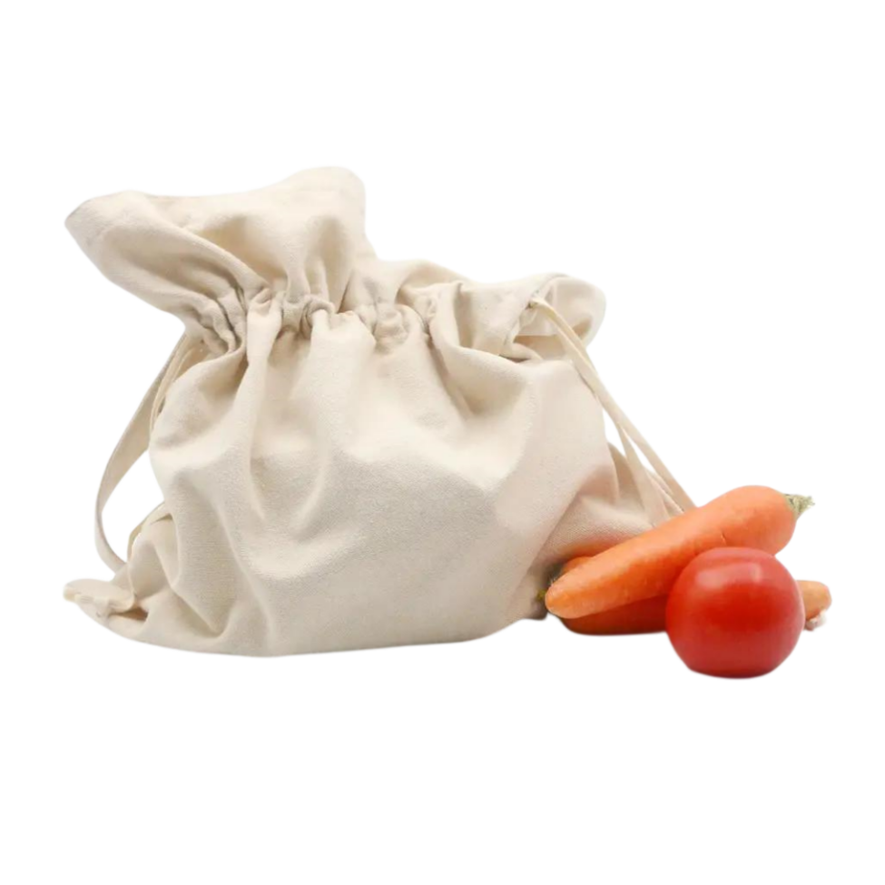 String Closure Wholesale Cheap Eco-friendly Canvas Tote Unique Recycled Cotton Canvas Grocery Shopping Bag