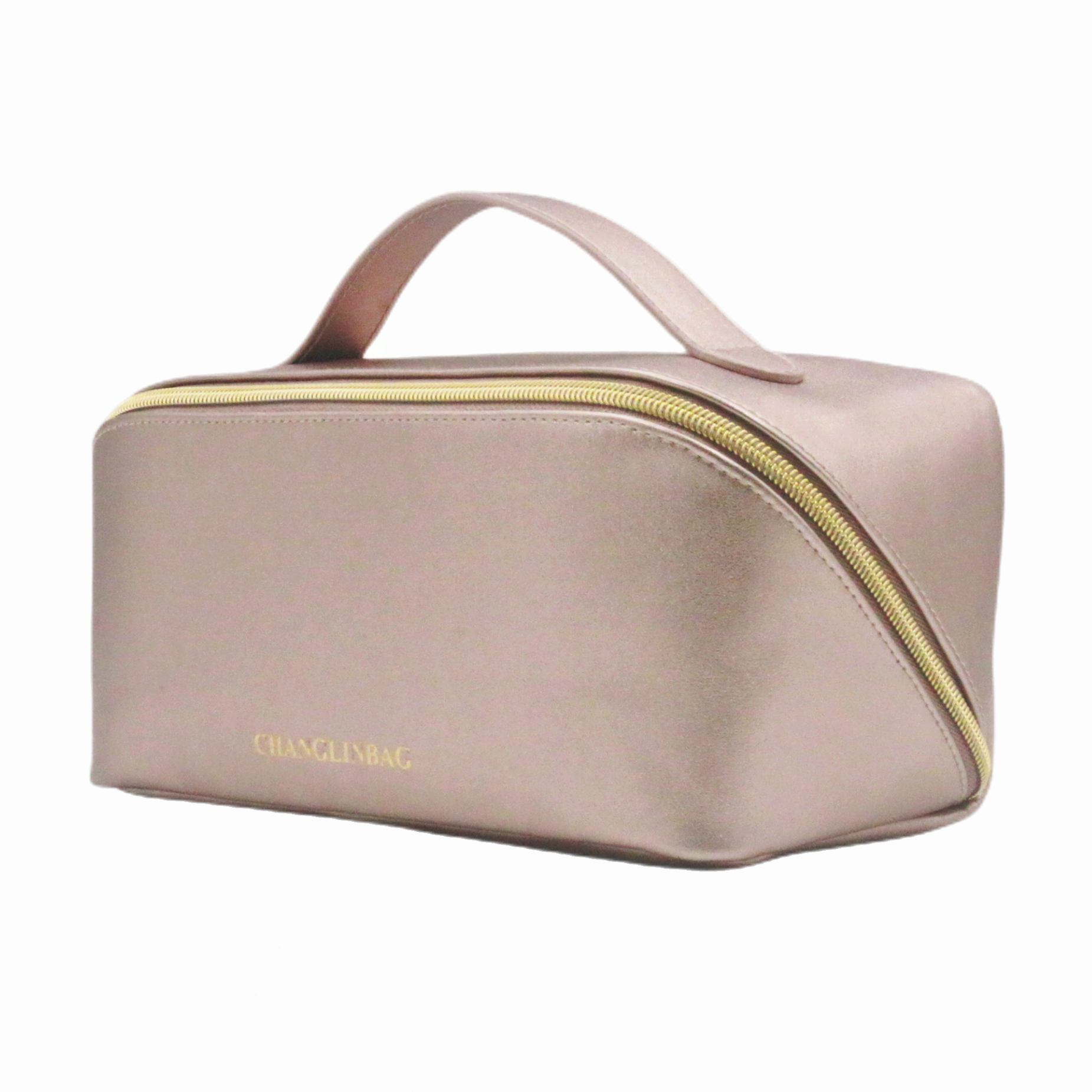 Large Capacity Glitter PU Faux Leather Custom Logo Waterproof Vegan Leather Travel Toiletry Cosmetic Makeup Bag