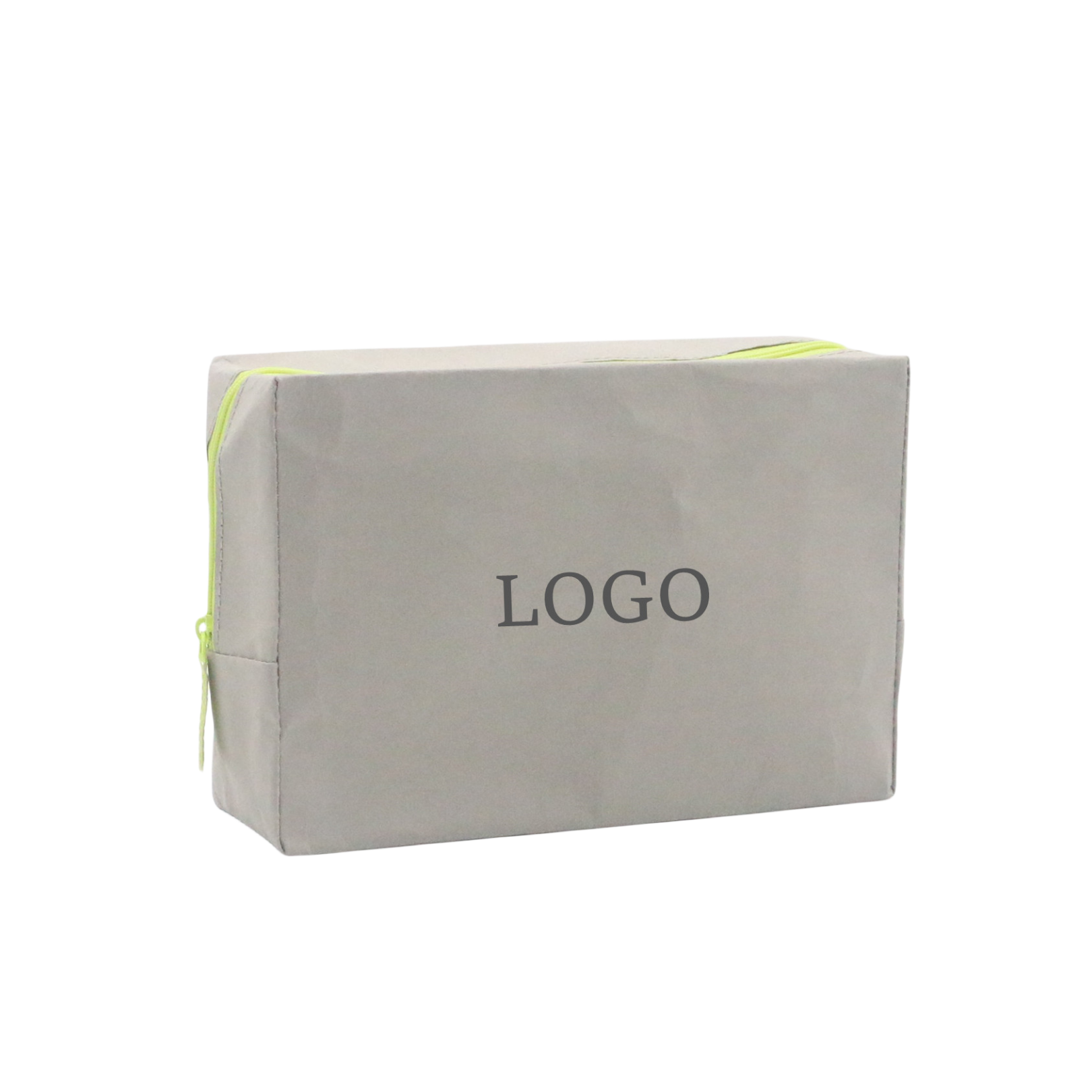 Class Design Eco-friendly Kraft Paper Cosmetic Bag Grey Sustainable Kraft Paper Men toiletries Bag