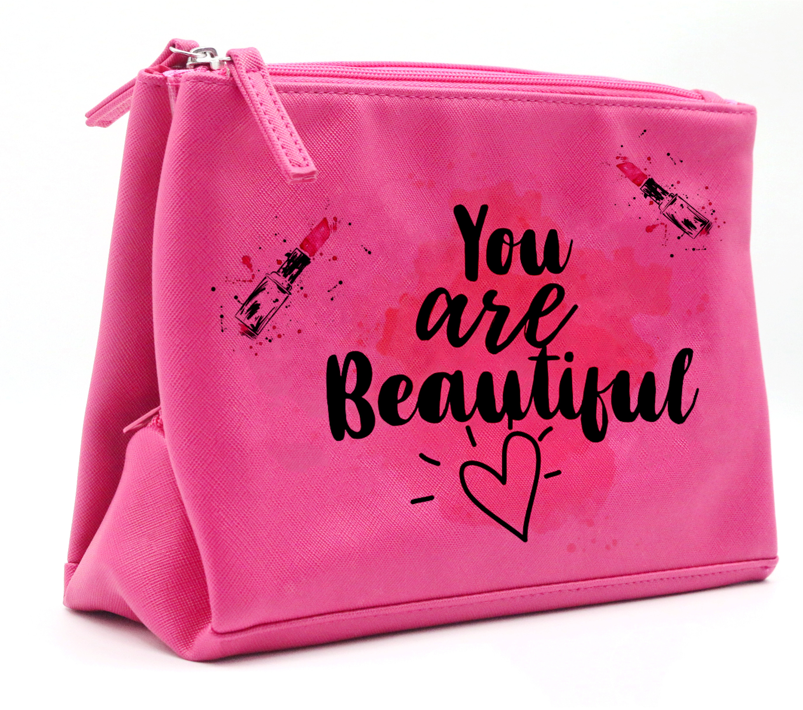 Large Foldable Travel Beauty Bag Pink Makeup Storage Cosmetic Hand Bag