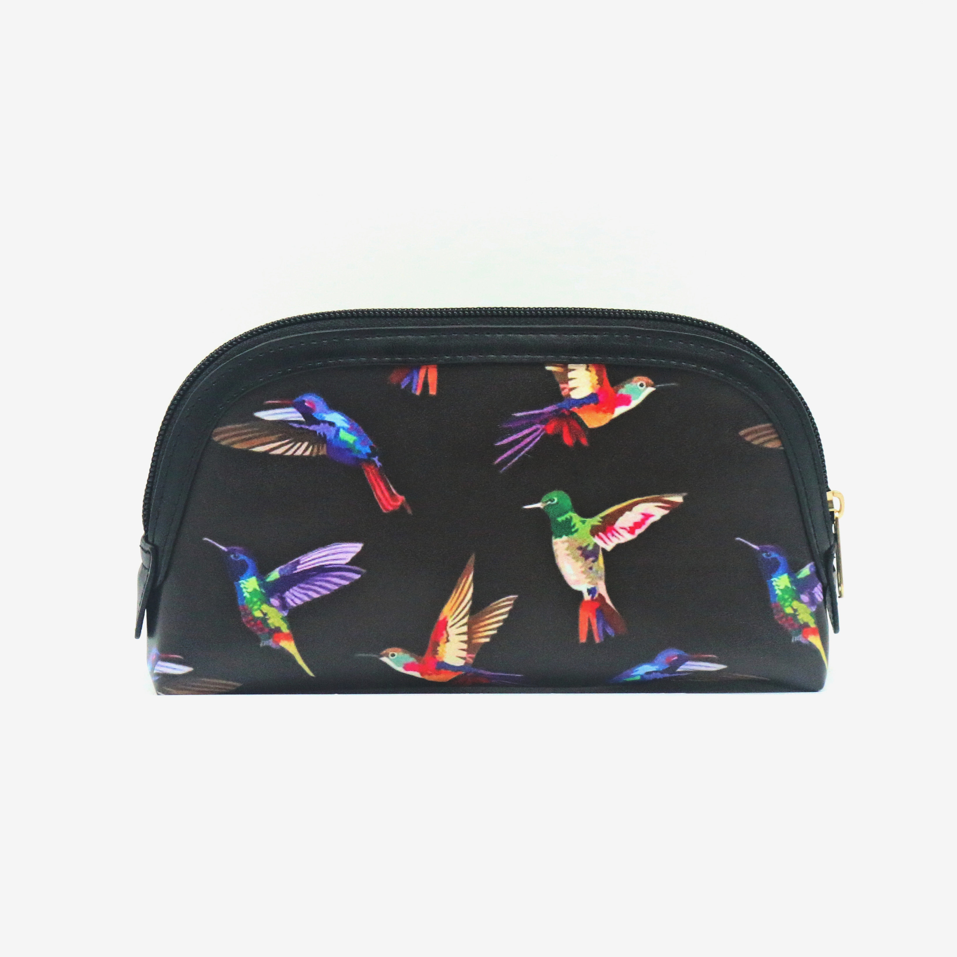 Waterproof Black PU Cute Animal Prints Cosmetic Makeup Pouch