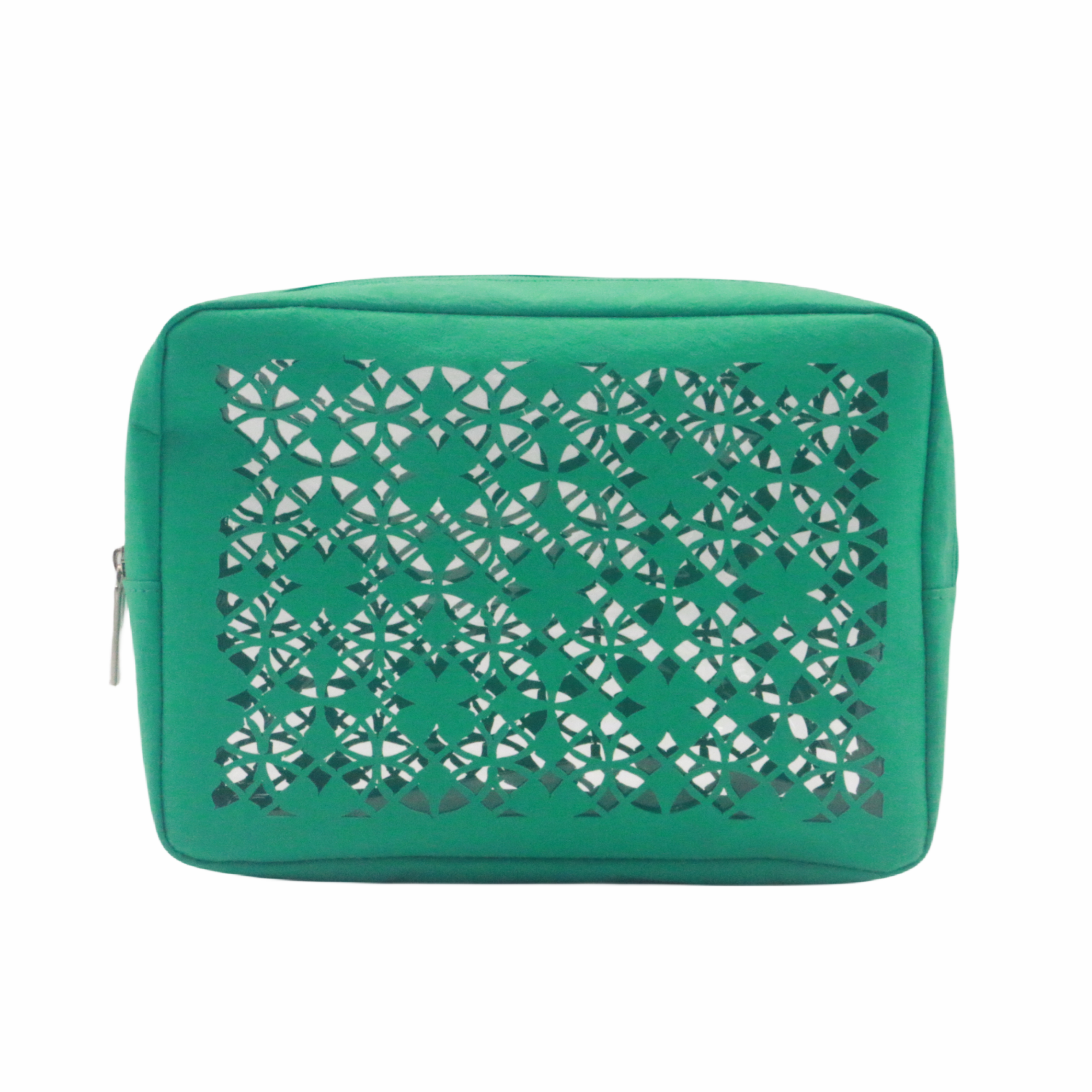 Hollow Out Blue Eco-friendly Kraft Paper Toiletry Bag Sustainable Washable Newest Kraft Paper Cosmetic Bag