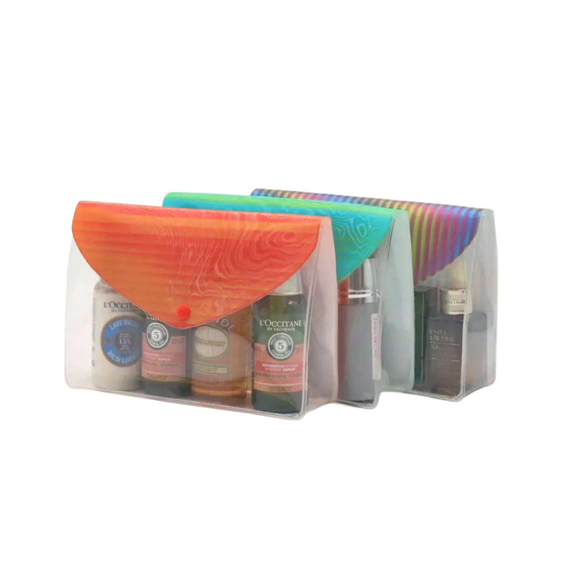 Colorful Biodegradable TPU Clear Makeup Pouch Transparent Cosmetic Bag