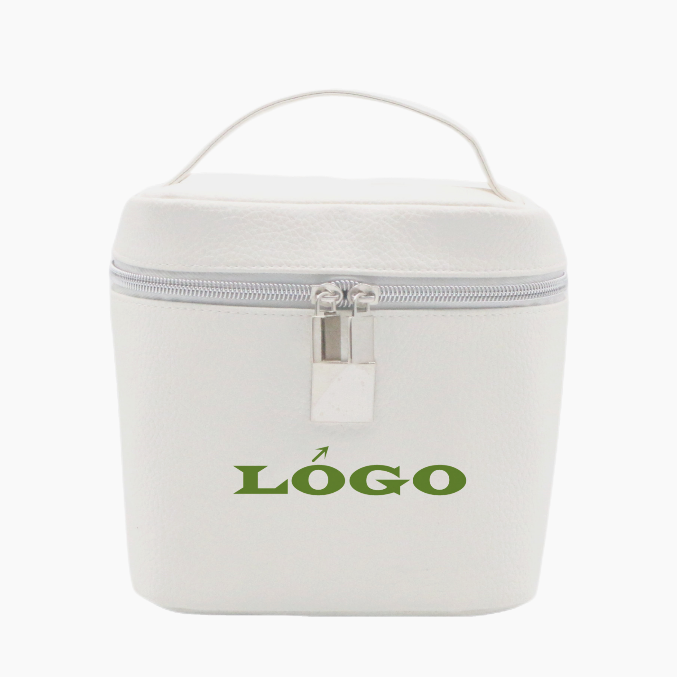 White PU Cosmetic Bag Travel Toiletry Bag