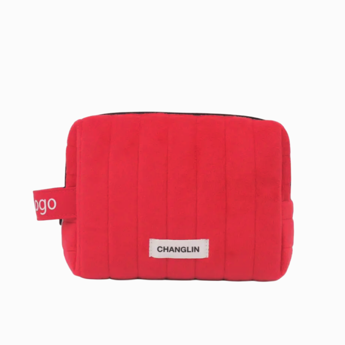 Popular Quilted Velvet OEM ODM Custom Logo Wholesale Bulk Cotton Cosmetic Pouch Bag