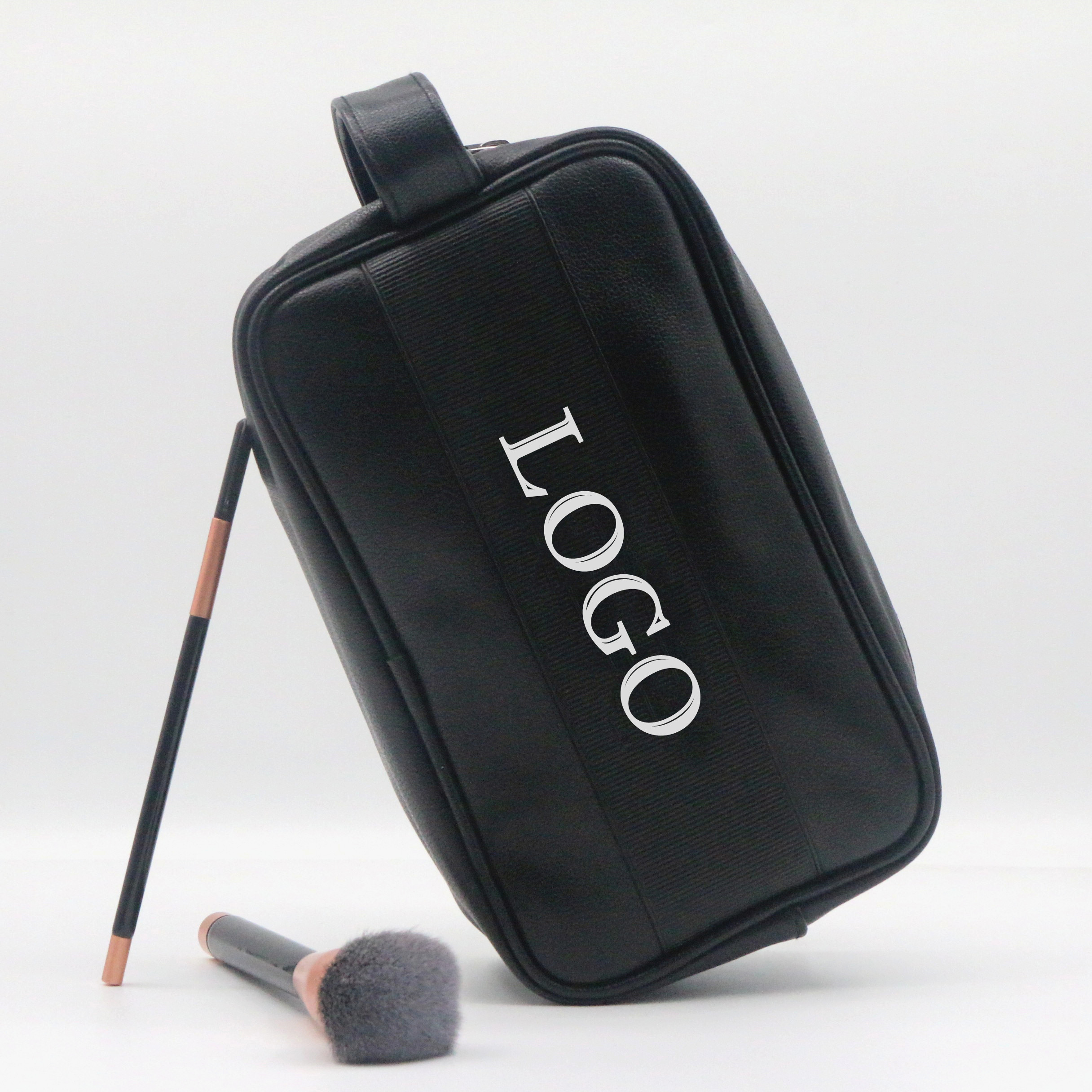 Quality Side Handle Wholesale Bulk Promotional Waterproof PU Travel Men’s Toiletry Bag
