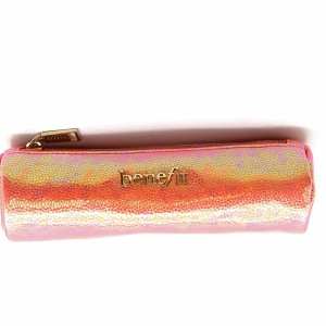 Round shape Holographic PU brush bags pencil pouches packaging bags