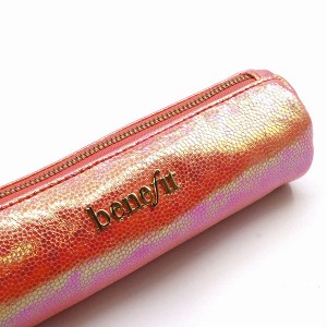 Round shape Holographic PU brush bags pencil pouches packaging bags