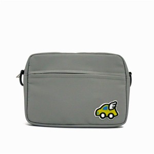 Recycled Cotton Bag for cosmetics shopping functional Gray Color