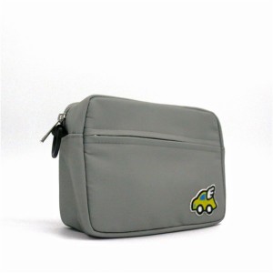 Recycled Cotton Bag for cosmetics shopping functional Gray Color