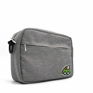Recycled Cotton Bag for cosmetics shopping functional Blue Fish Pattern