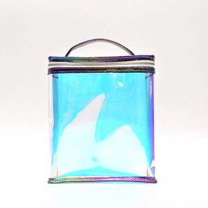 Eco-friendly degradable iridescent TPU cosmetic bags