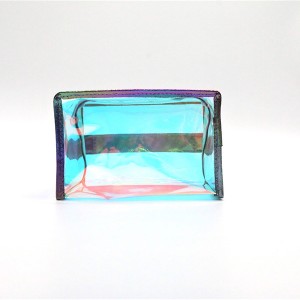 Eco-friendly degradable iridescent TPU cosmetic bags
