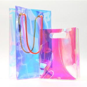Make up Bag Eco-friendly Clear TPU Holographic Biodegradable Cosmetic Bag Accepted Custom