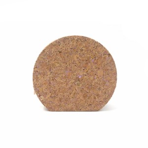 Natural cork round shape bag cosmetic packaginground shape cosmetic customized small vacation bag with tiny purse