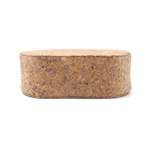Natural cork round shape bag cosmetic packaginground shape cosmetic customized small vacation bag with tiny purse