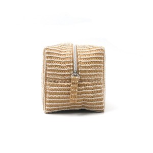 Paper Straw Pouch Eco-friendly Natural Color Make Up Cosmetic Organizer
