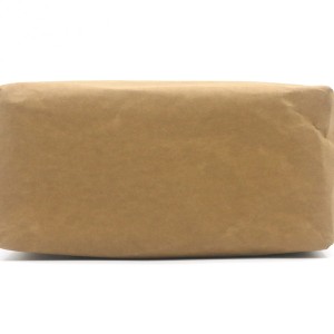Durable washable kraft paper Zipper Closure Makeup Bag Natural Cosmetic Bag