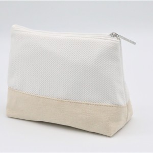 Natural Fabric reusable cosmetic makeup bag packaging for Unisex for Travel